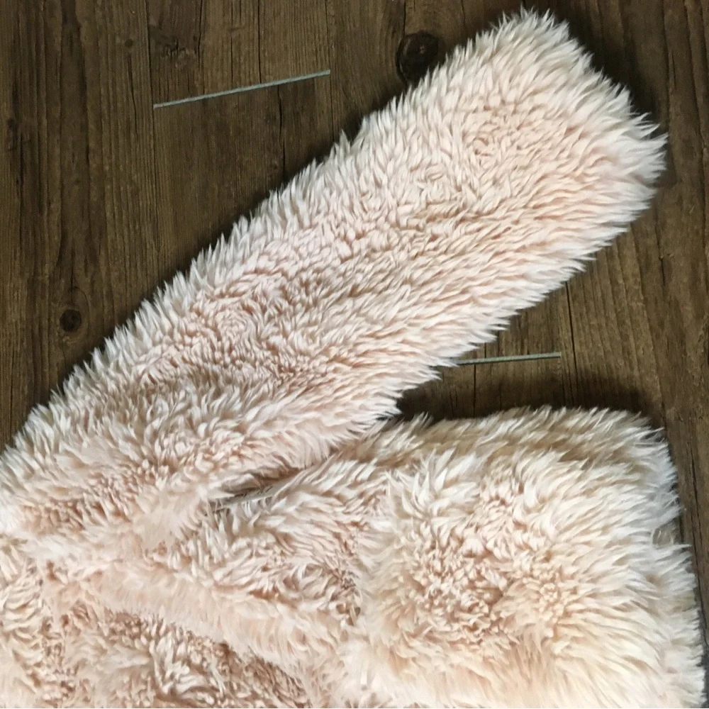 Pink Faux Fur Jacket NWT L(10/12)